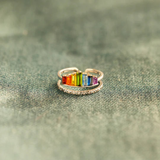 To My Bestie/Sister Rainbow Ring