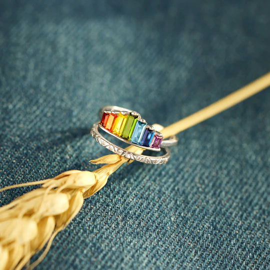 To My Bestie/Sister Rainbow Ring