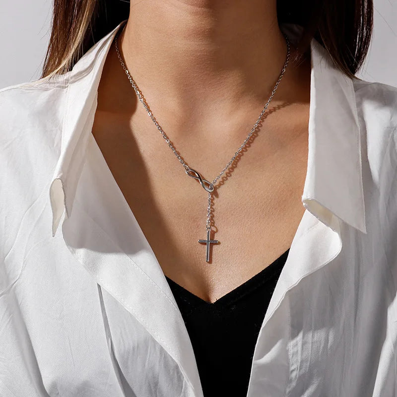 Cross Pendant Knot Necklace