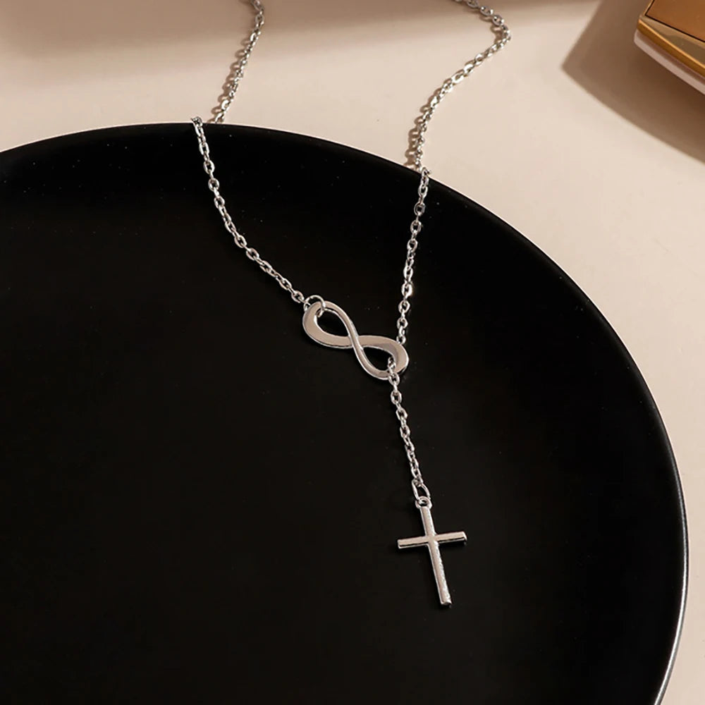 Cross Pendant Knot Necklace