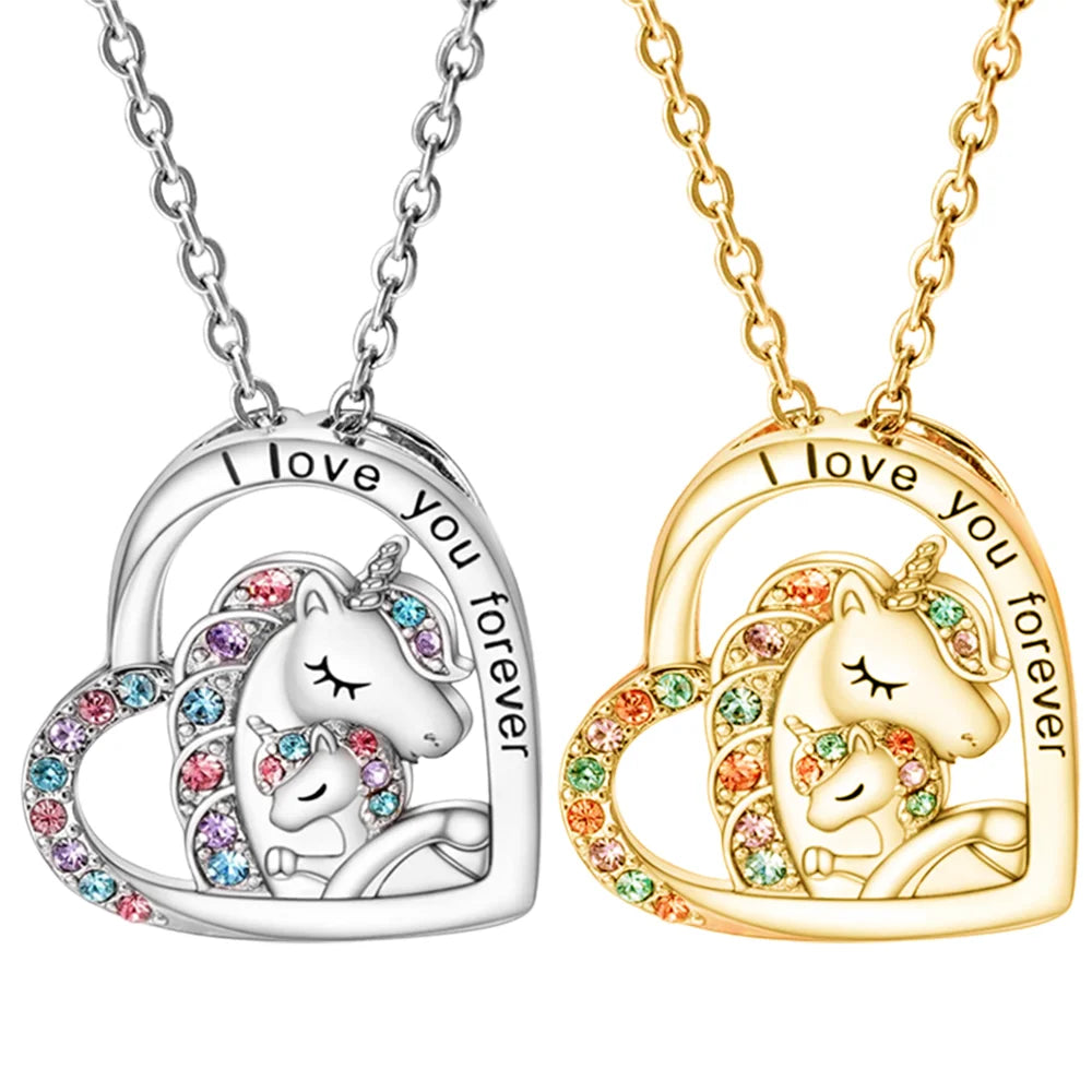 Mother and Child Unicorn Pendant