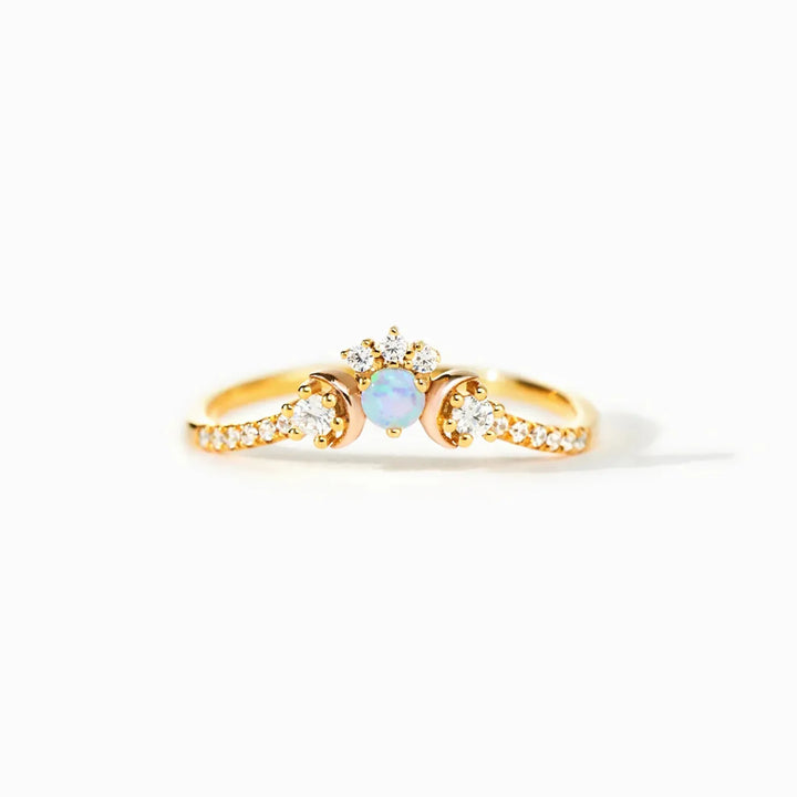 Mother Daughter Moon Ring