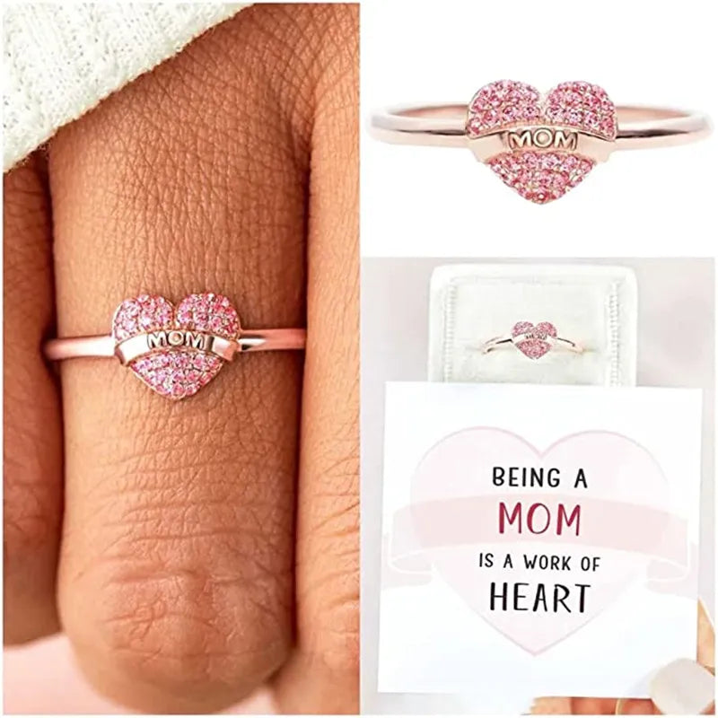 Aesthetic Zircon Heart Ring