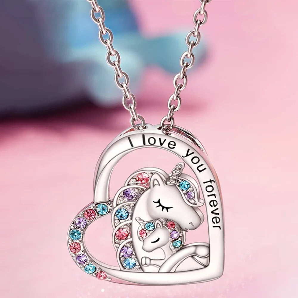 Mother and Child Unicorn Pendant