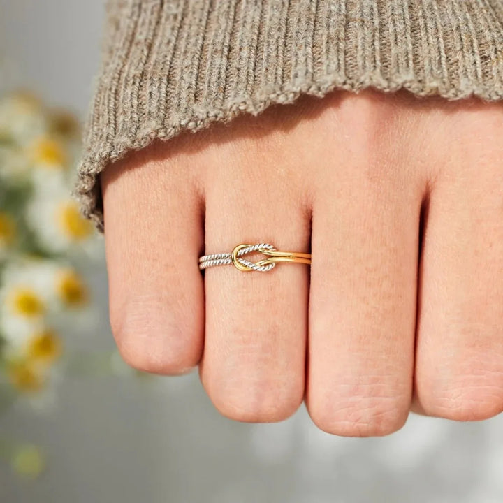 Our Bond Is A Knot Square Knot Ring