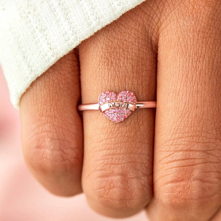 Aesthetic Zircon Heart Ring