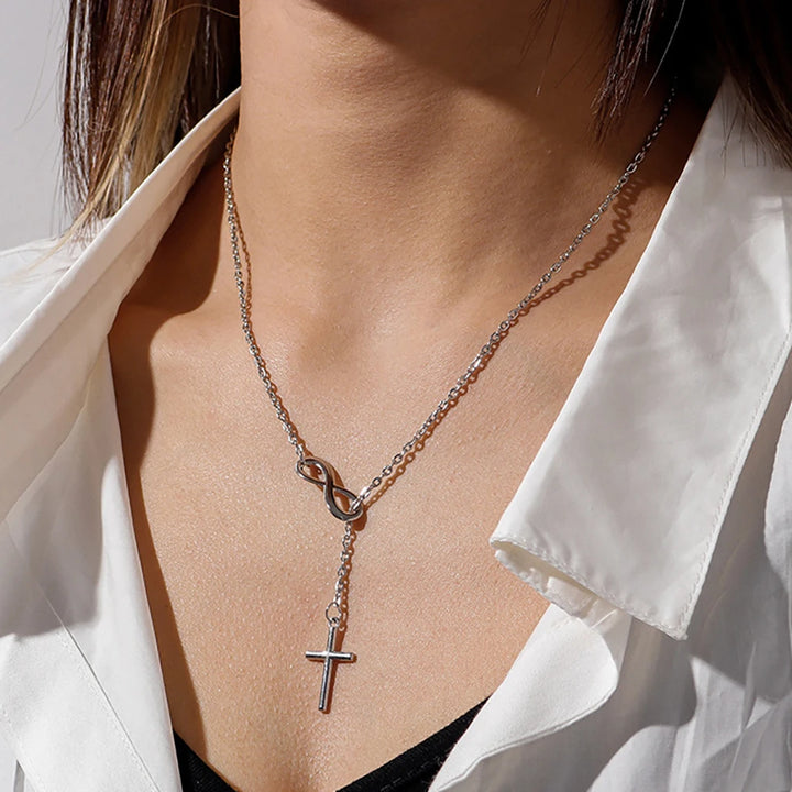 Cross Pendant Knot Necklace