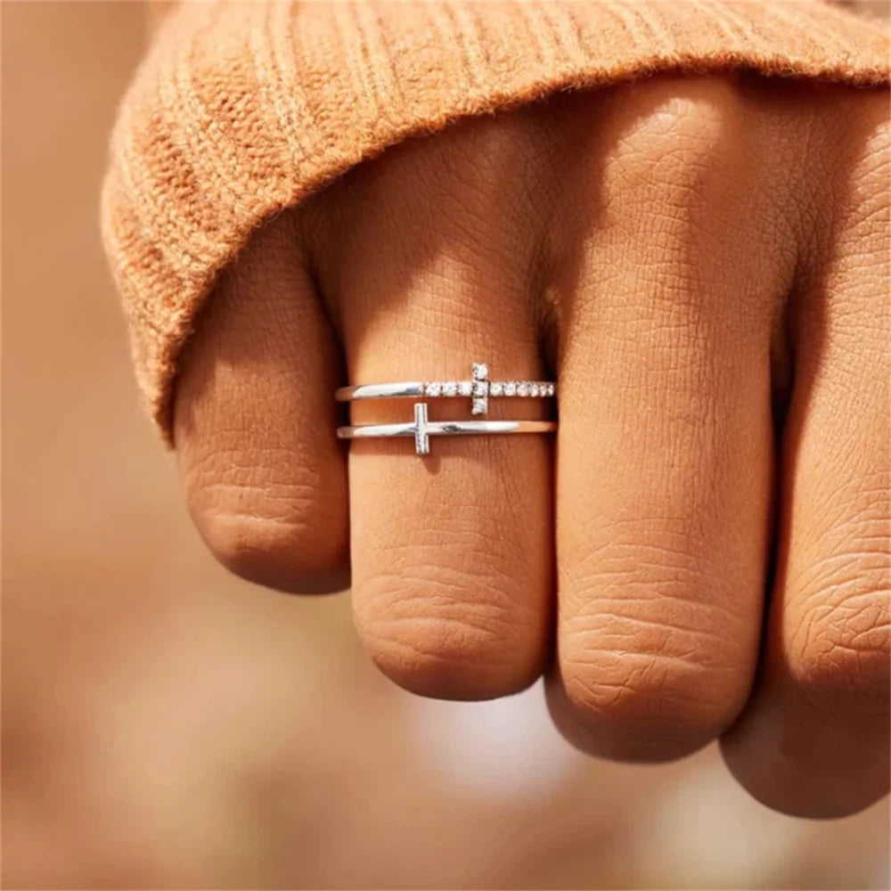 To My Daughter Pray Through It - Double Cross Ring