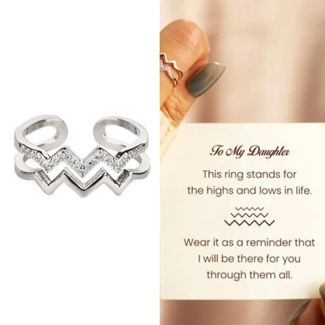 To My Daughter Highs And Lows Ring