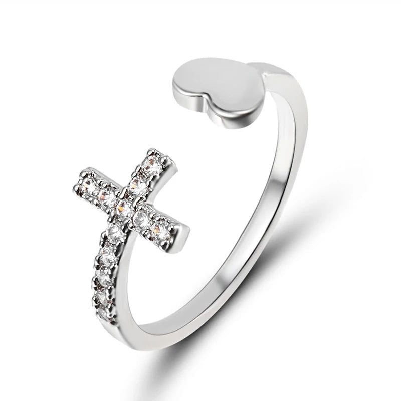 Cross Heart Ring