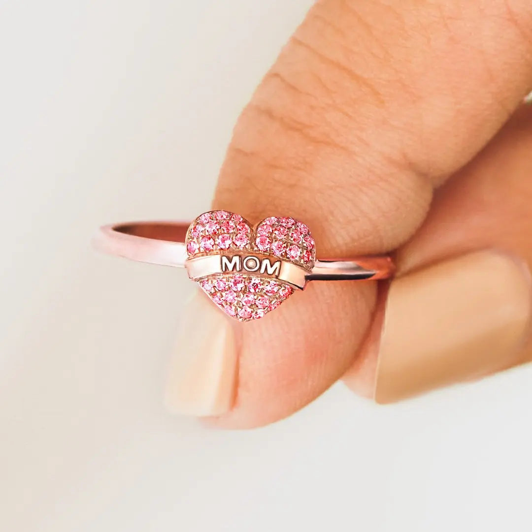 Aesthetic Zircon Heart Ring