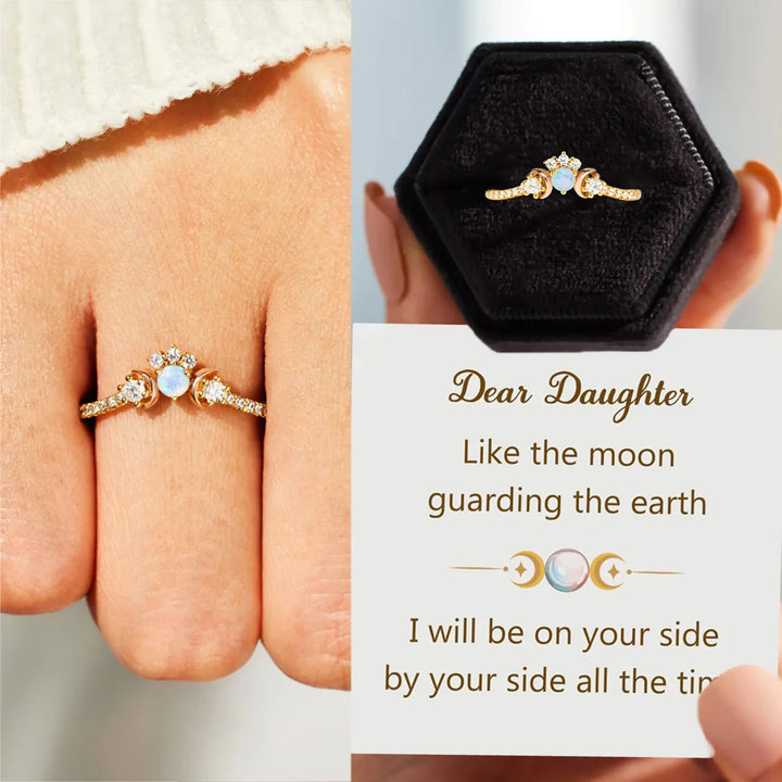 Mother Daughter Moon Ring