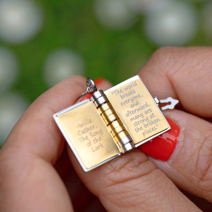 Words Close to Your Heart: The Personalized Book Necklace